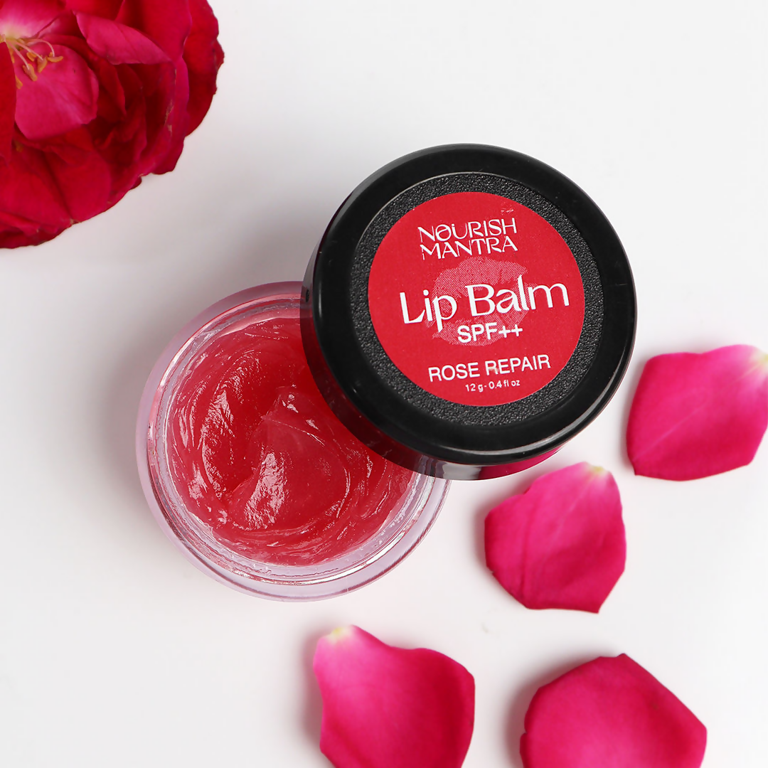 Nourish Mantra Rose Repair Lip Balm With Shea Butter & Vitamin E For Dry, Chapped And Dark Lips | Grocsy