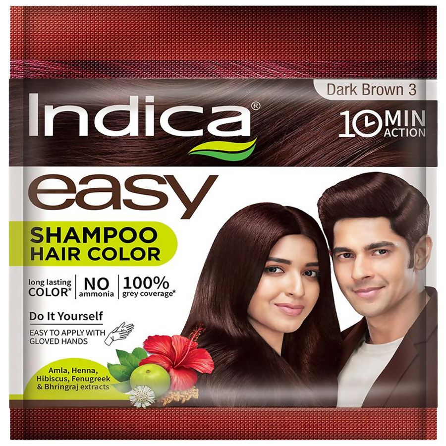 Indica Easy Hair Color Dark Brown | Grocsy
