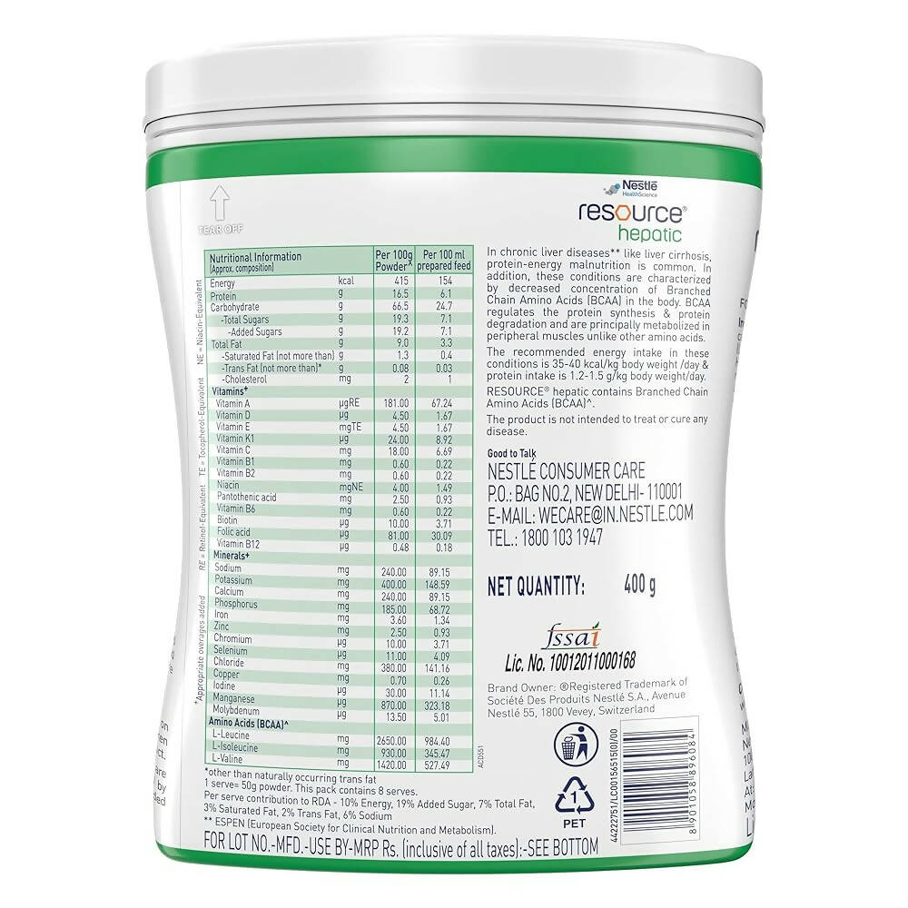Nestle Resource Hepatic Protein Powder - Vanilla Flavor | Grocsy