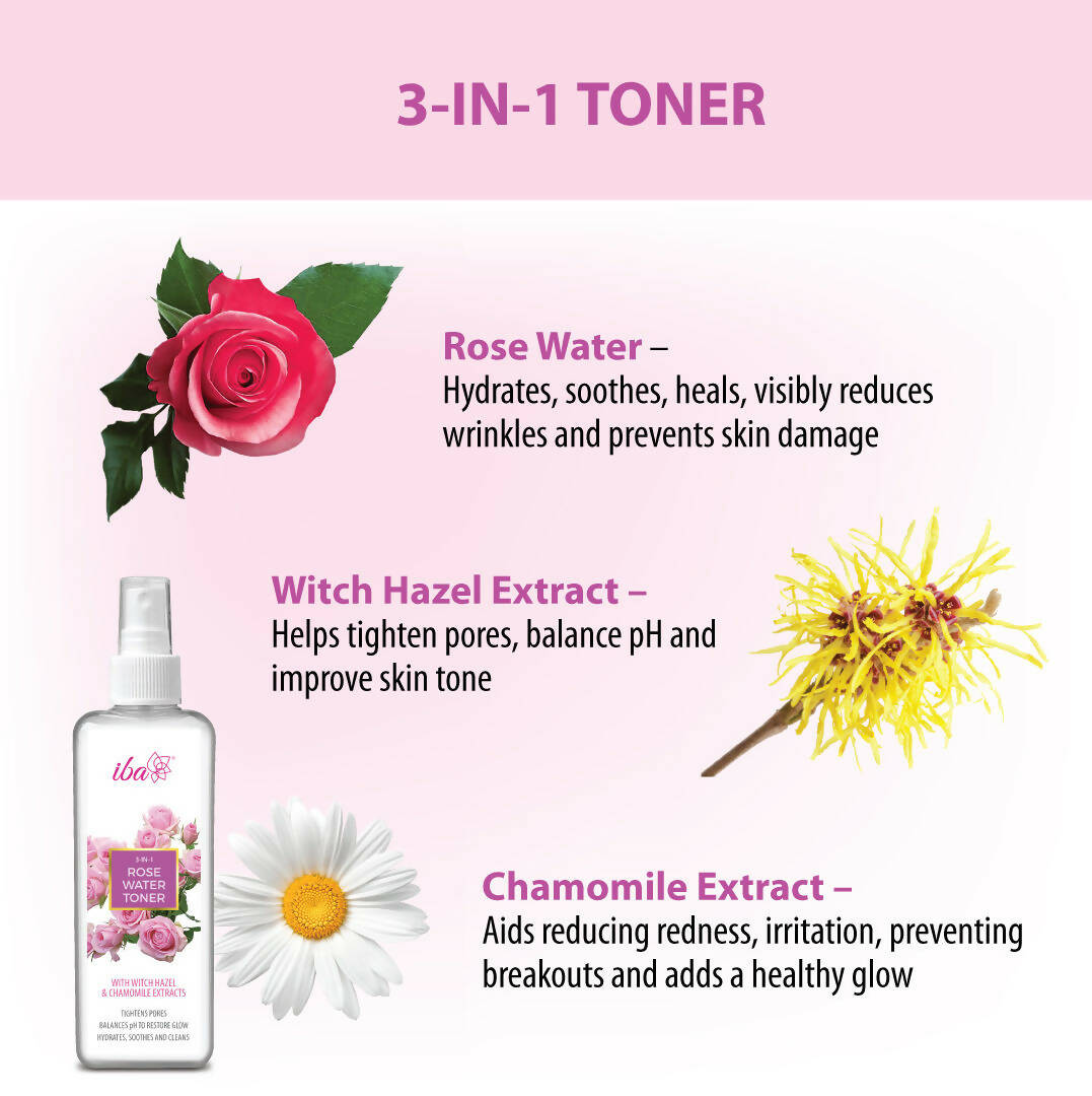 Iba 3-in-1 Rose Water Toner | Grocsy