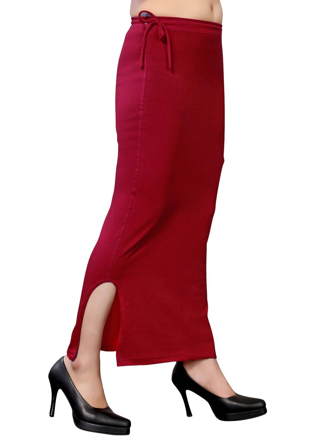 Vamika Maroon Cotton Lycra Petticoat | Grocsy