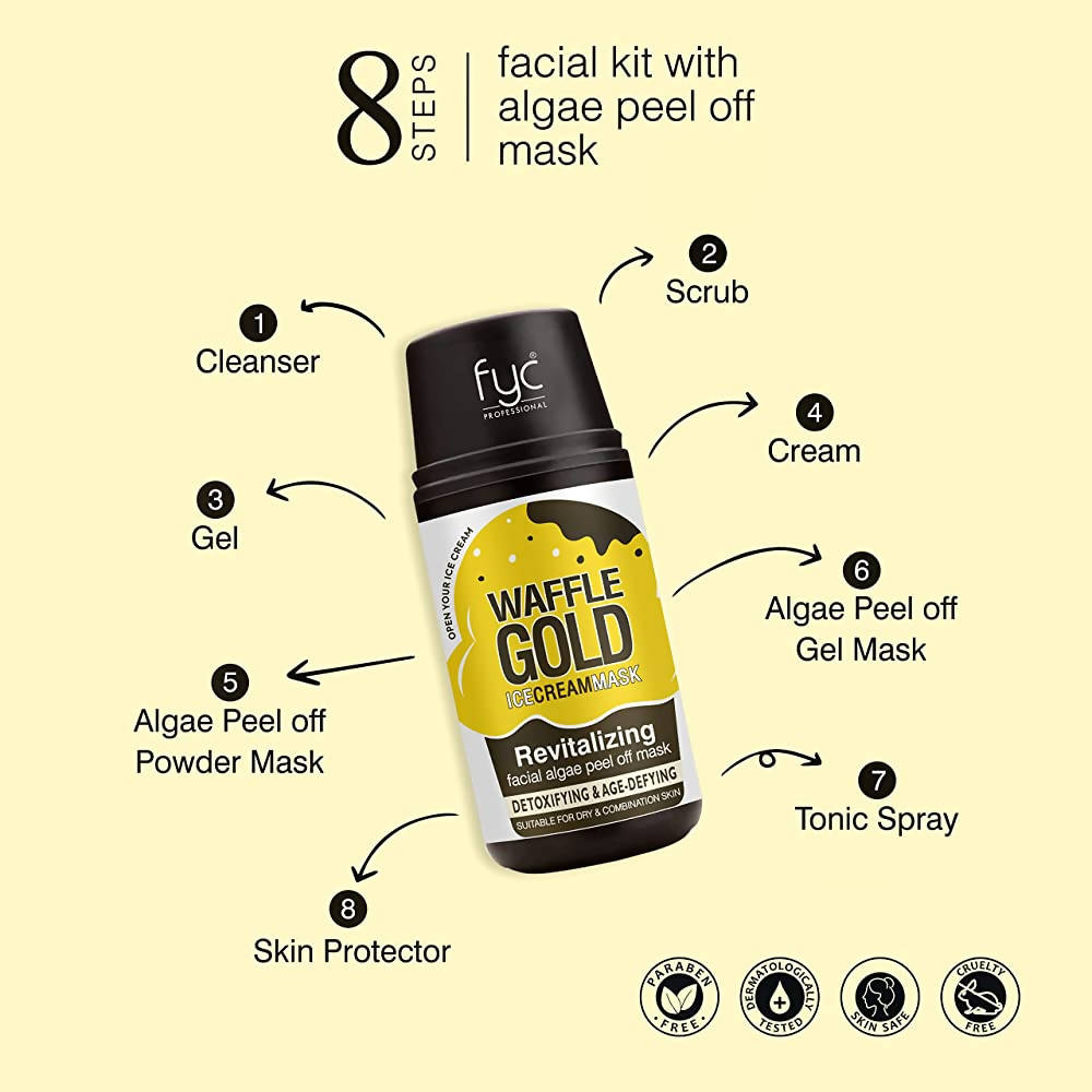 FYC Professional Waffle Gold Ice Cream Mask Facial Kit | Grocsy