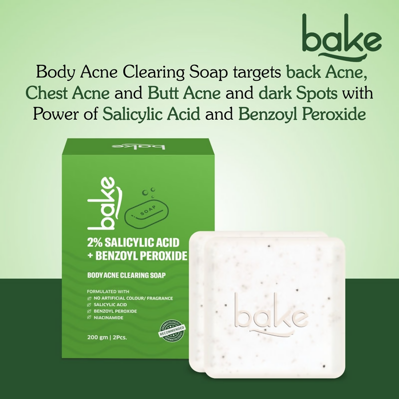 Bake 2% Salicylic Acid Soap for Face & Body Acne | Grocsy