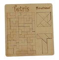 Kraftsman Wooden Tetris Block Jigsaw Puzzle Board | Made In India (Tetris, Tangram, T Puzzle) | Grocsy