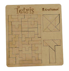 Kraftsman Wooden Tetris Block Jigsaw Puzzle Board | Made In India (Tetris, Tangram, T Puzzle) | Grocsy