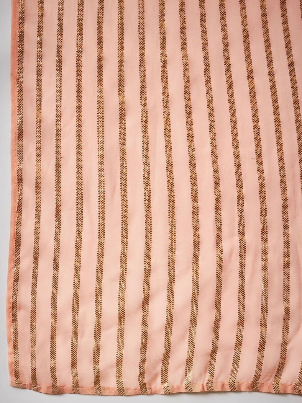 Peach Georgette Handwork Unstitched Dress Material - Hanika | Grocsy