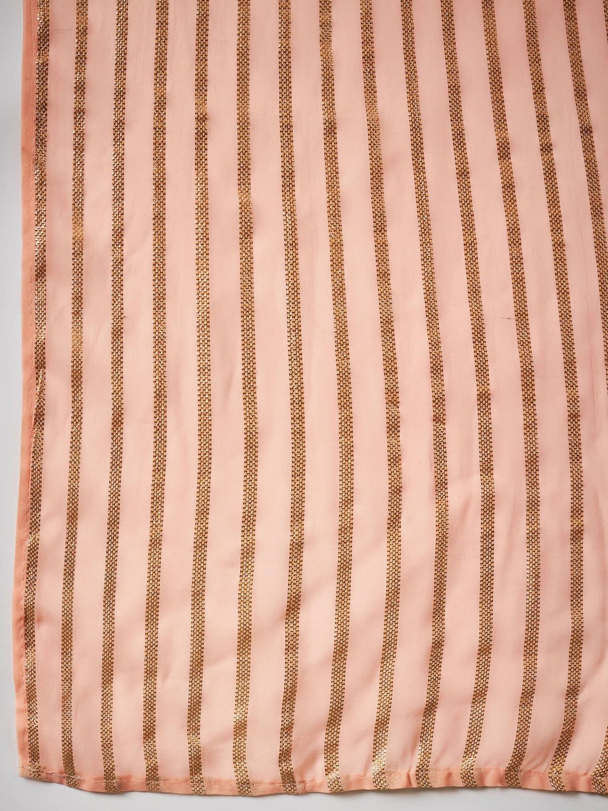 Peach Georgette Handwork Unstitched Dress Material - Hanika | Grocsy