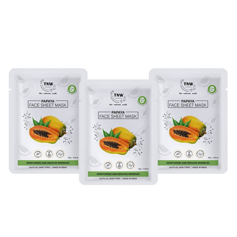 The Natural Wash Papaya Face Sheet Mask | Grocsy