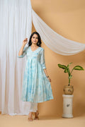 Joban Fashion Blue Tie & Dye Kurta Pant Set | Grocsy