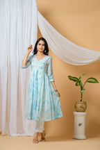 Joban Fashion Blue Tie & Dye Kurta Pant Set | Grocsy