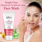 Globus Naturals Herbal Pimple Clear Glycolic & 1% Salicylic Acid Face Wash | Grocsy