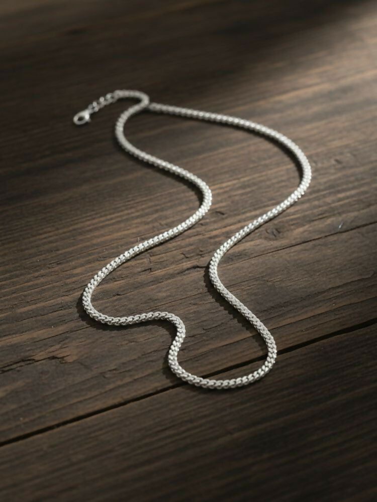 NVR Men's Silver Plated Stainless Steel Chain | Grocsy