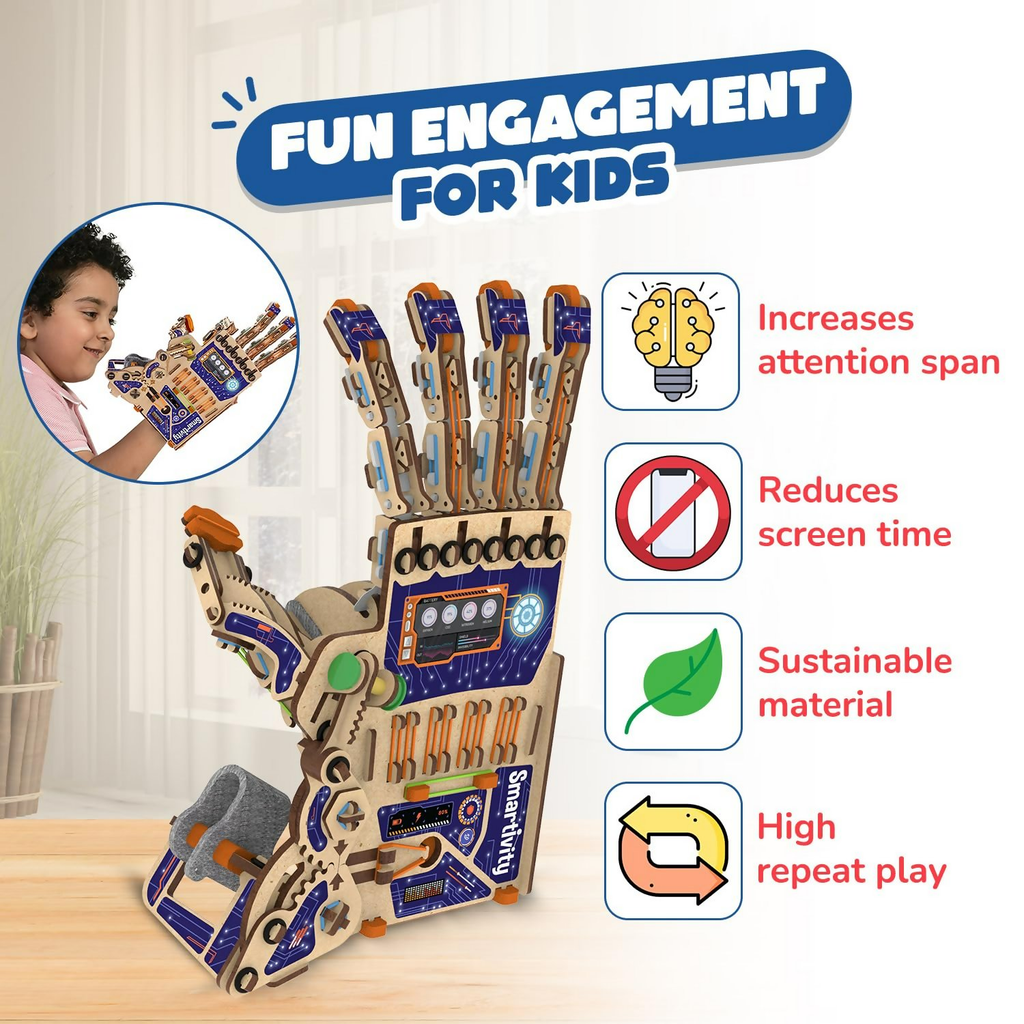 Smartivity Robotic Mechanical Hand Toy for Kids 8-10-12-14 Years Old Parents Choice Award Winner | Grocsy