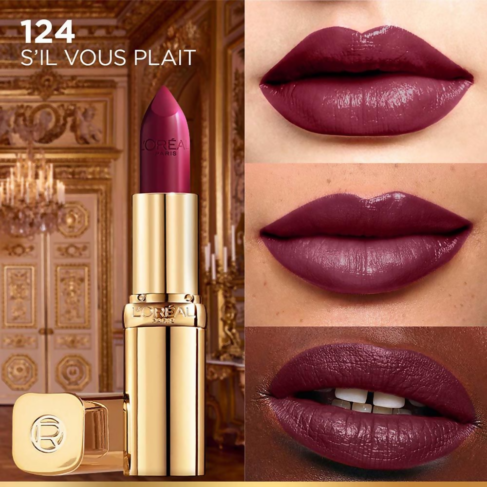 L'Oreal Paris Color Riche Satin Lipstick - 124 S'il Vous Plait | Grocsy