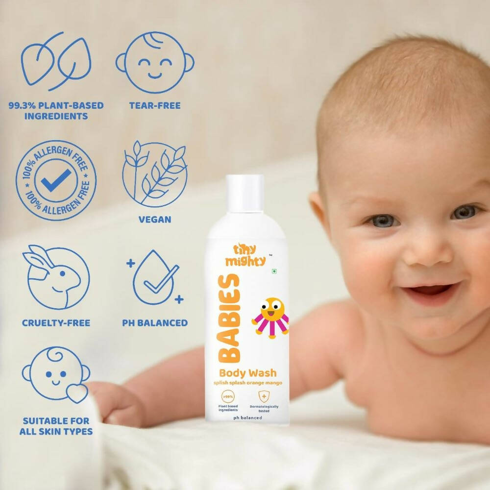 Tiny Mighty Baby Body Wash And Body Lotion Combo | Grocsy