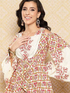 Yufta Women Printed Pure Cotton Ethnic Co-Ords | Grocsy