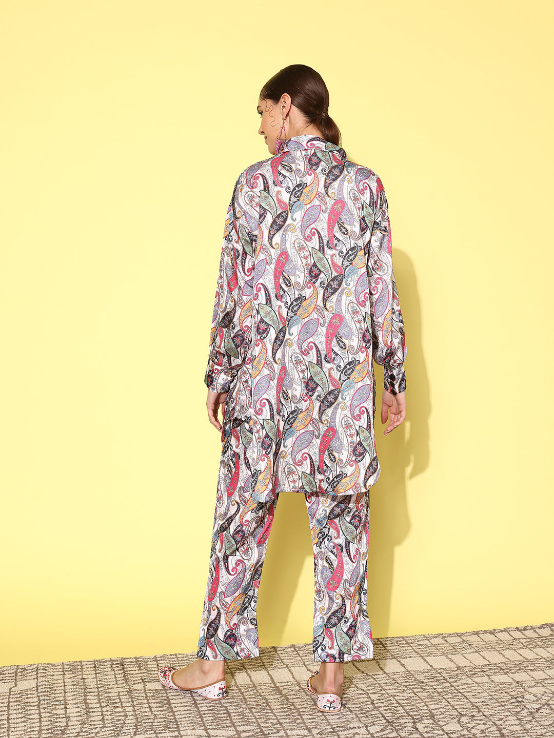 Yufta Women Printed Shirt with Trousers | Grocsy
