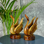 Sowpeace Pair of Wooden handcarved swan | Grocsy