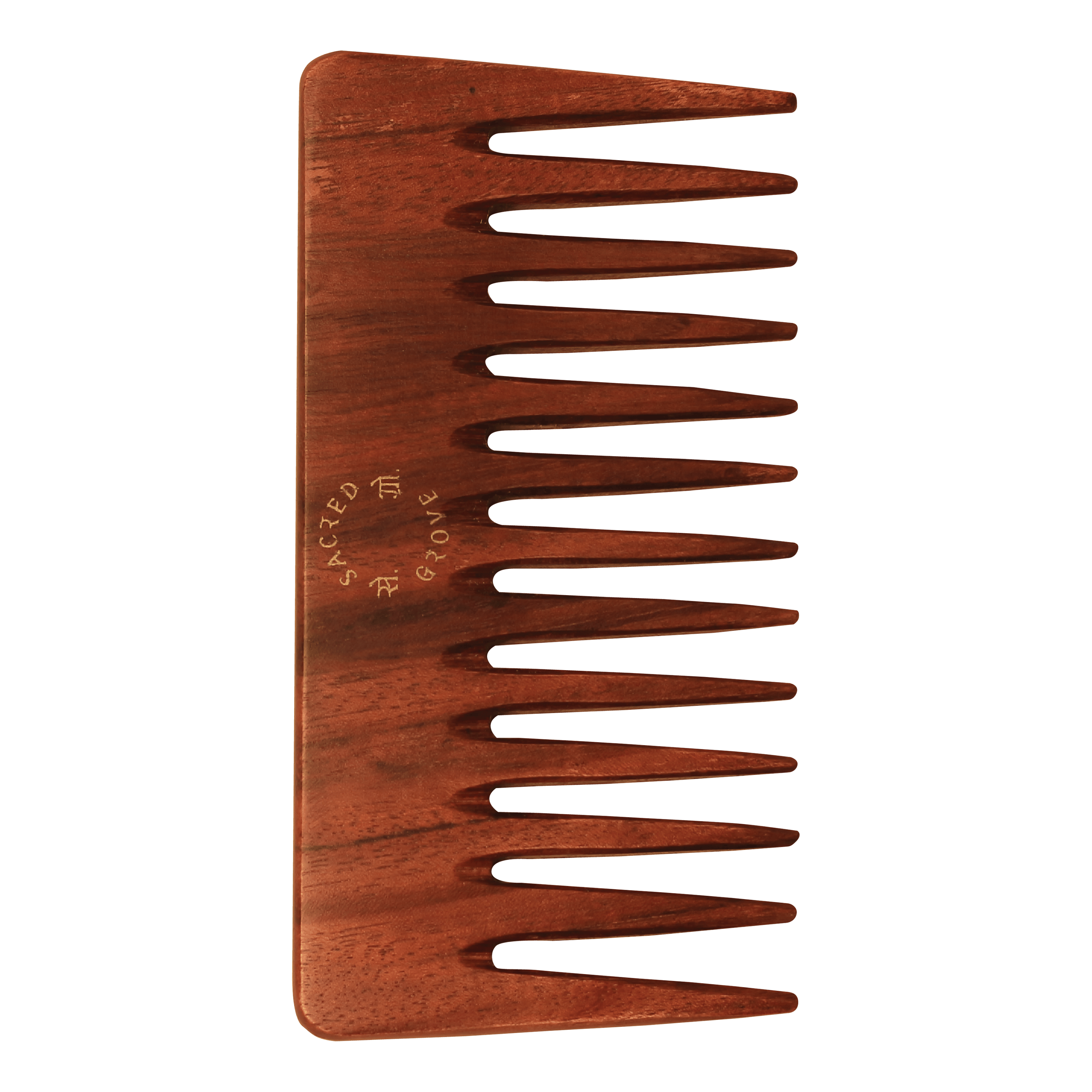 Sacred Grove Wide Tooth & Detangling Teak Wood Comb | Grocsy