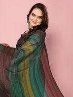 Attractive These Party Wear Ready To Wear Saree - Green | Grocsy