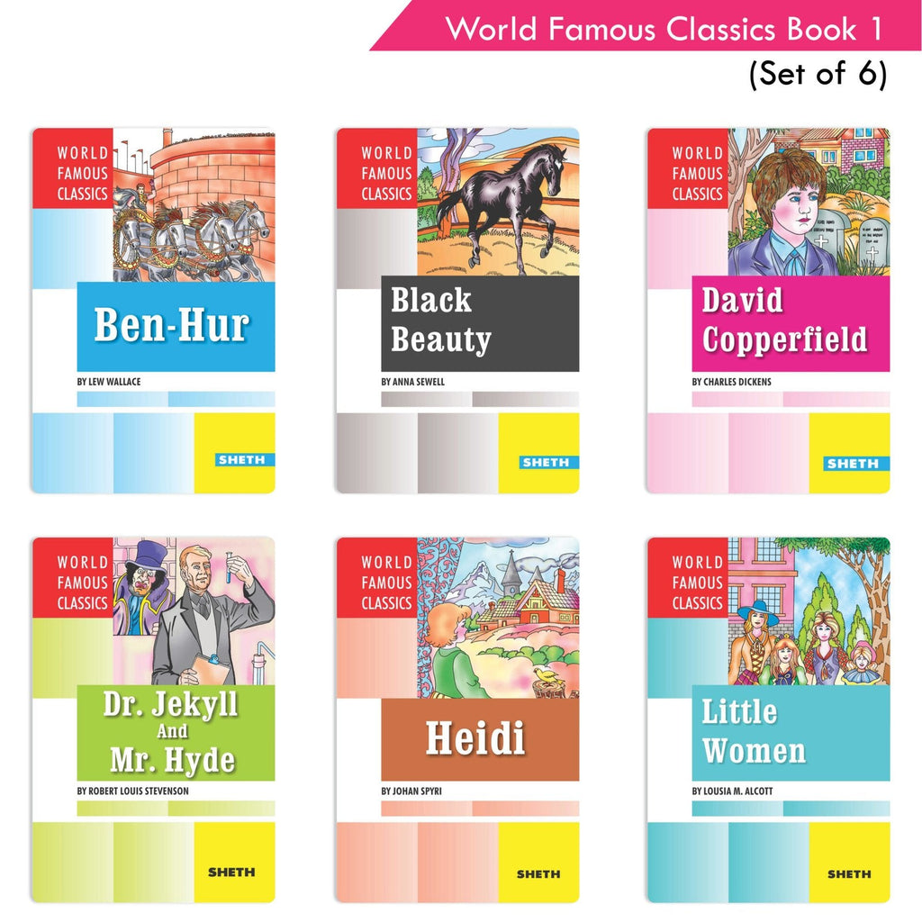 World Famous Classics Book 1 (Set of 6)| Ages 8-15 Year | Grocsy