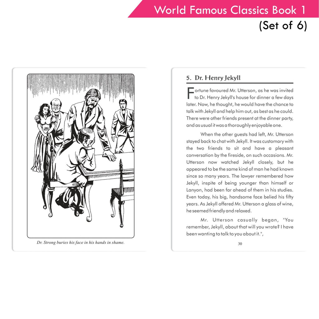 World Famous Classics Book 1 (Set of 6)| Ages 8-15 Year | Grocsy