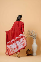 Joban Fashion Red Tie & Dye Cotton Suit Set | Grocsy