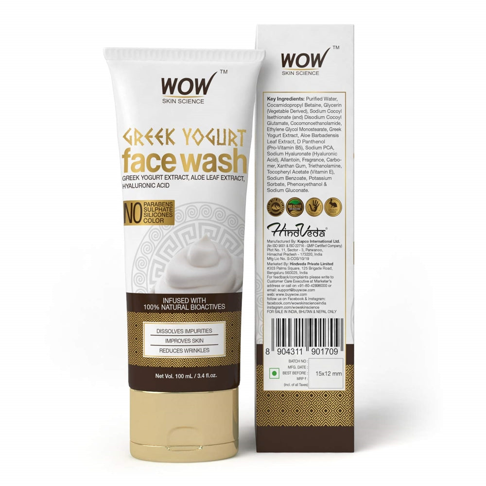 Wow Skin Science Greek Yoghurt Face Wash | Grocsy