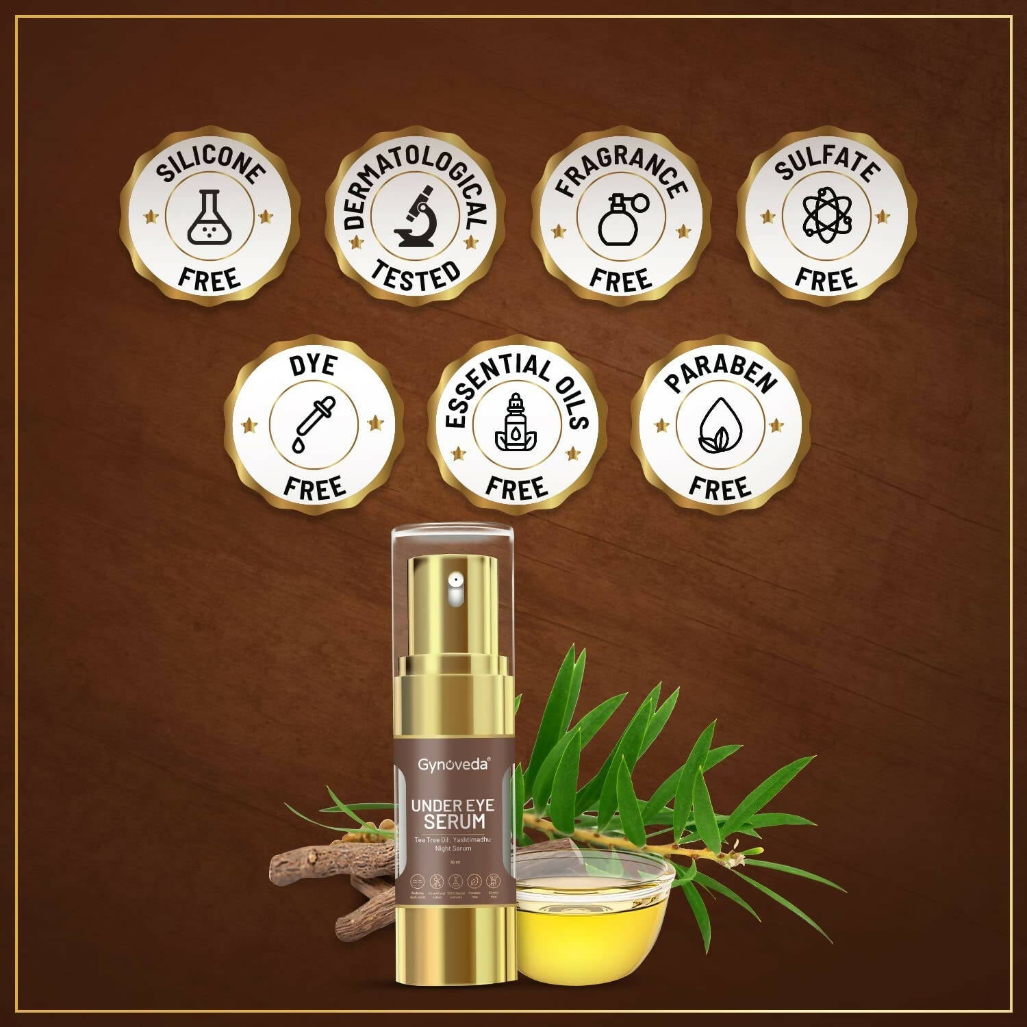 Gynoveda Under Eye Serum For Dark Circles Puffiness | Grocsy