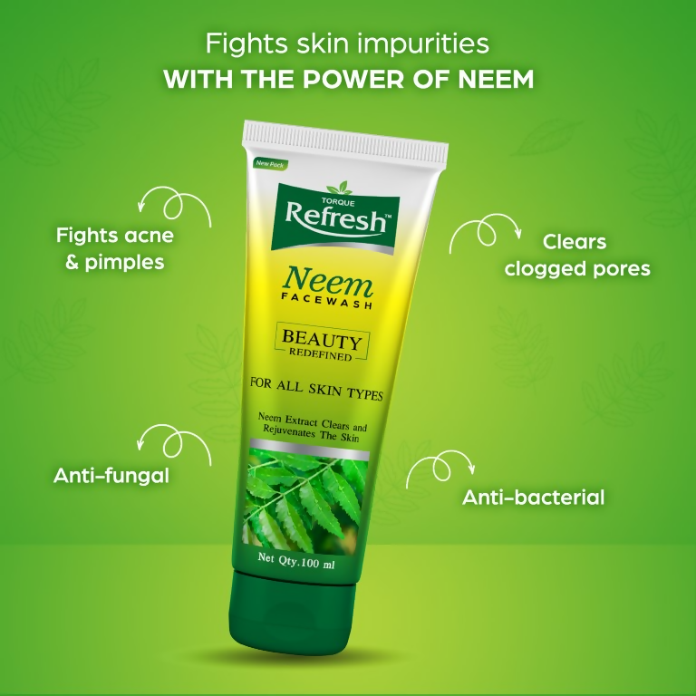 Torque's Refresh Neem Face Wash Cleanses And Soothes Skin | Grocsy