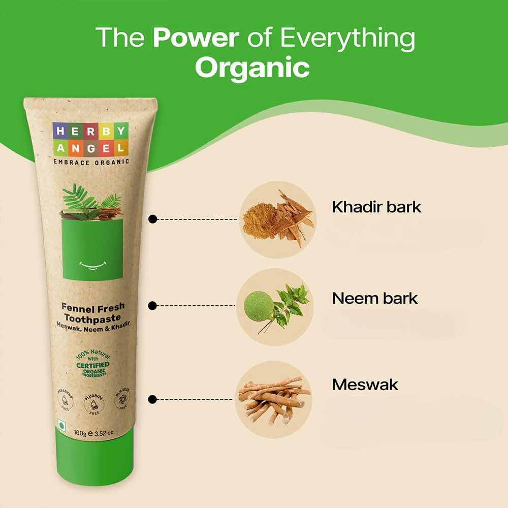 Herby Angel Fennel Fresh Toothpaste for Kids | Grocsy
