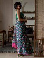Suta Multi Color Checked Pure Cotton Saree | Grocsy
