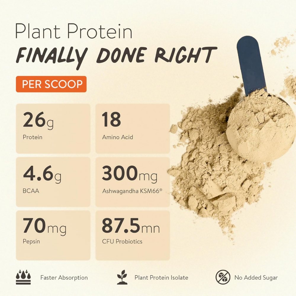 Happy Cultures 26g Tastiest Plant Protein| Kesar Badam Pista | Grocsy