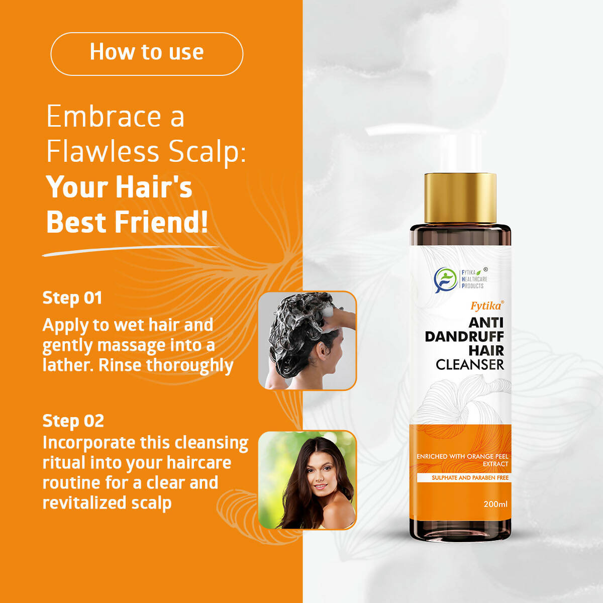 Fytika Anti dandruff Hair Cleanser with Orange Peel Extract | Grocsy