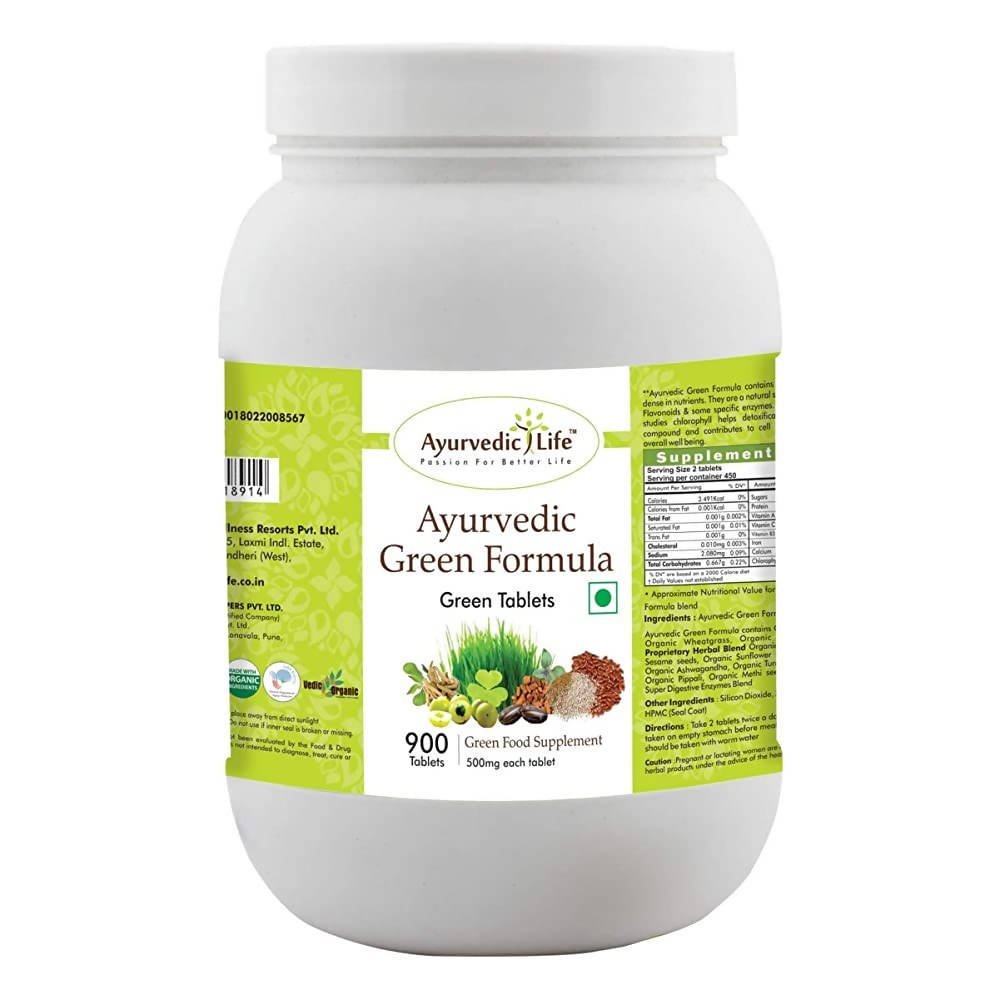 Ayurvedic Life Ayurvedic Green Formula Tablets | Grocsy