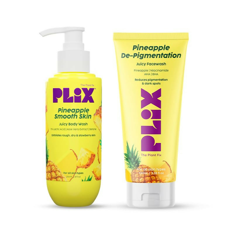 PLIX The Plant Fix Pineapple Glow Duo, Depigmentation Face Wash | Grocsy