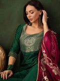 Sangria Woven Design Kurta & Trouser With Dupatta | Grocsy