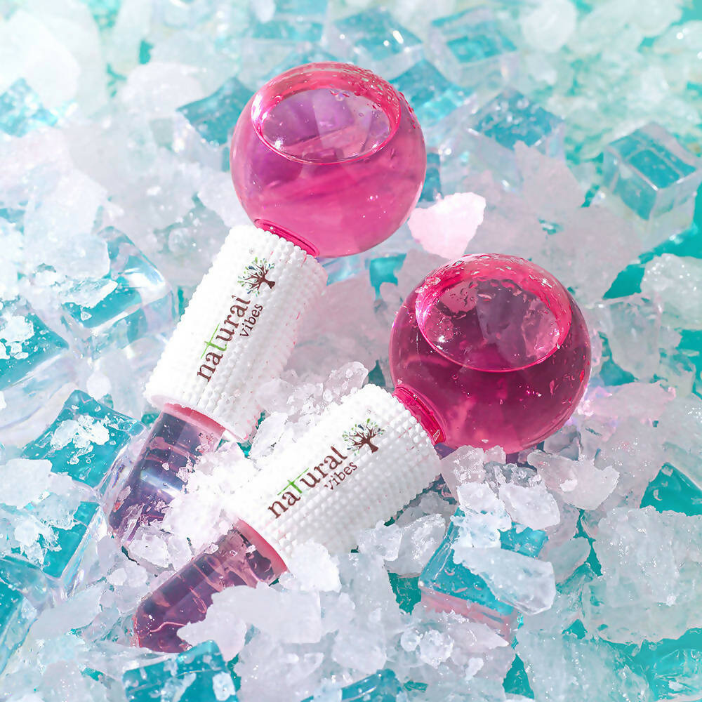 Natural Vibes Pink Ice Globes Facial Tool Set | Grocsy