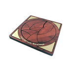 Kraftsman Portable Wooden Game Ball Puzzle | 10 Pieces Puzzle for Kids and Adults | Travel Pouch Included | Grocsy