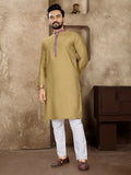 Anaita Chiku Linen Silk Straight Kurta | Grocsy