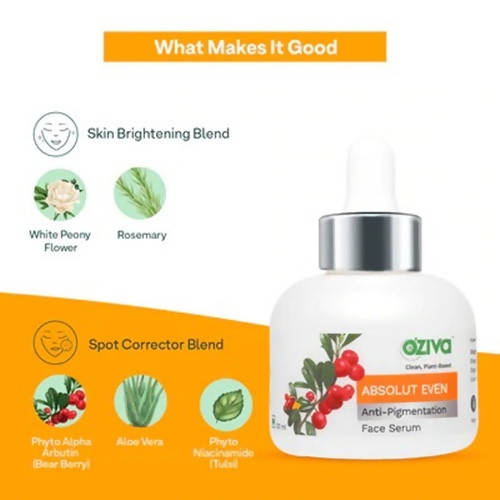 OZiva Absolut Even Anti-Pigmentation Face Serum | Grocsy