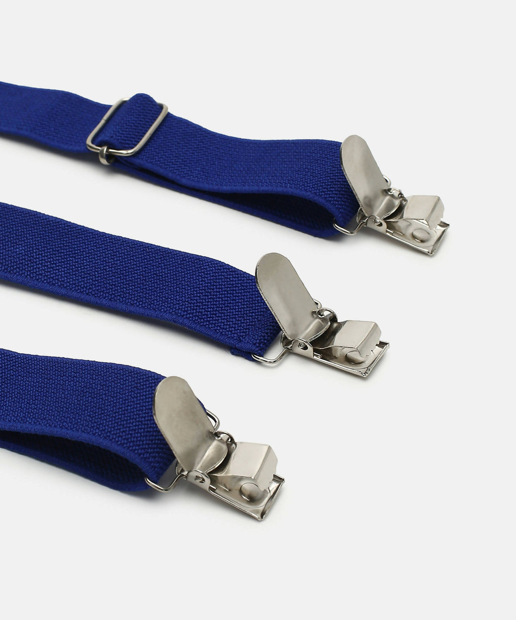Manet Boys Solid Suspenders - Dark Blue | Grocsy