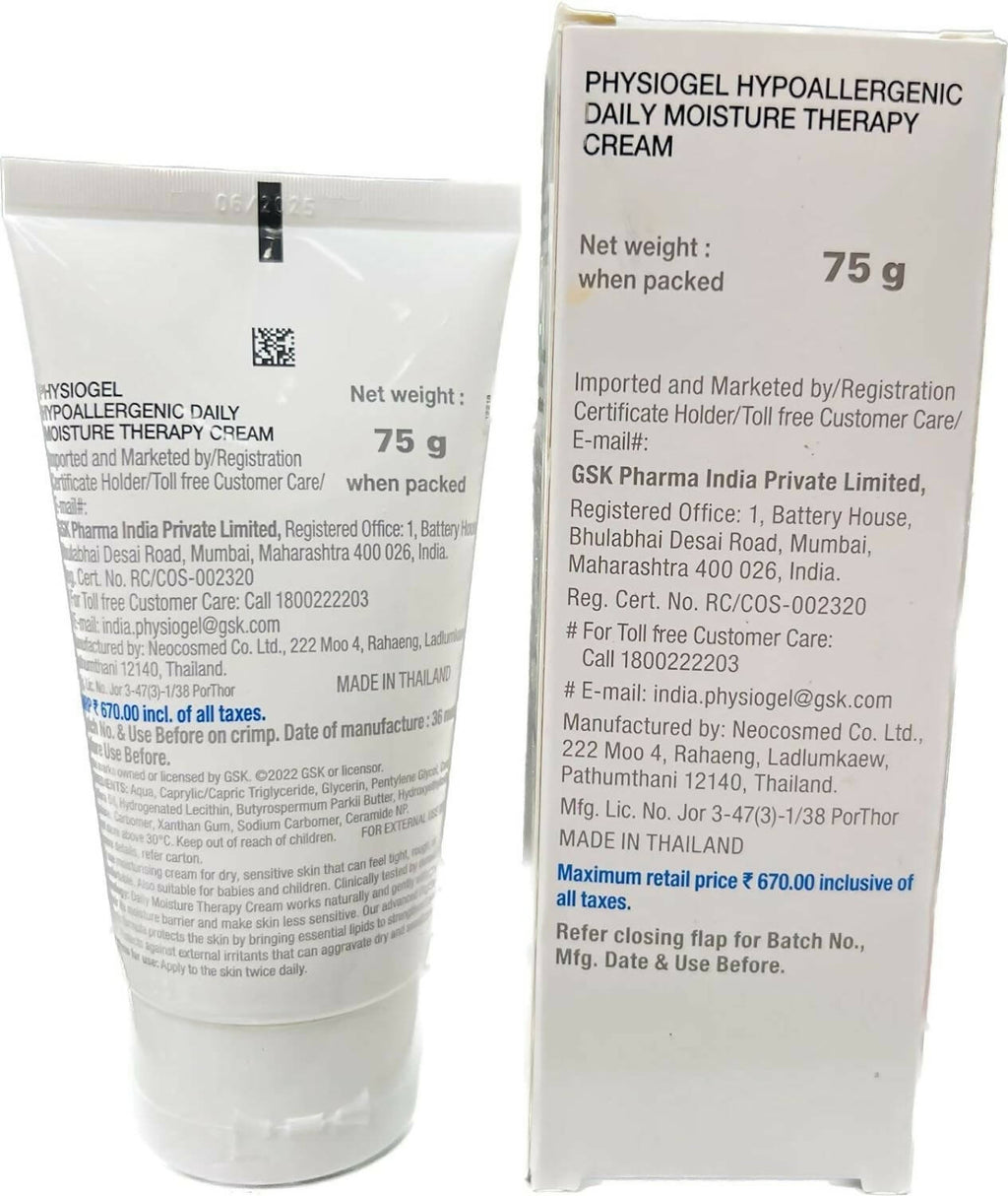 Physiogel Hypoallergenic Daily Moisture Therapy Cream | Grocsy