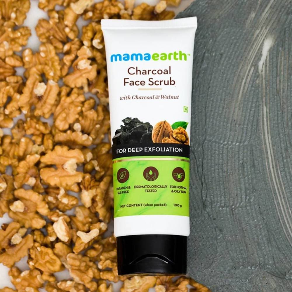 Mamaearth Charcoal Face Scrub For Deep Exfoliation | Grocsy