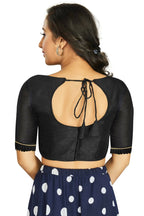 Aastha Fashion Women's Black Art Silk Designer Party Wear Readymade Blouse | Grocsy