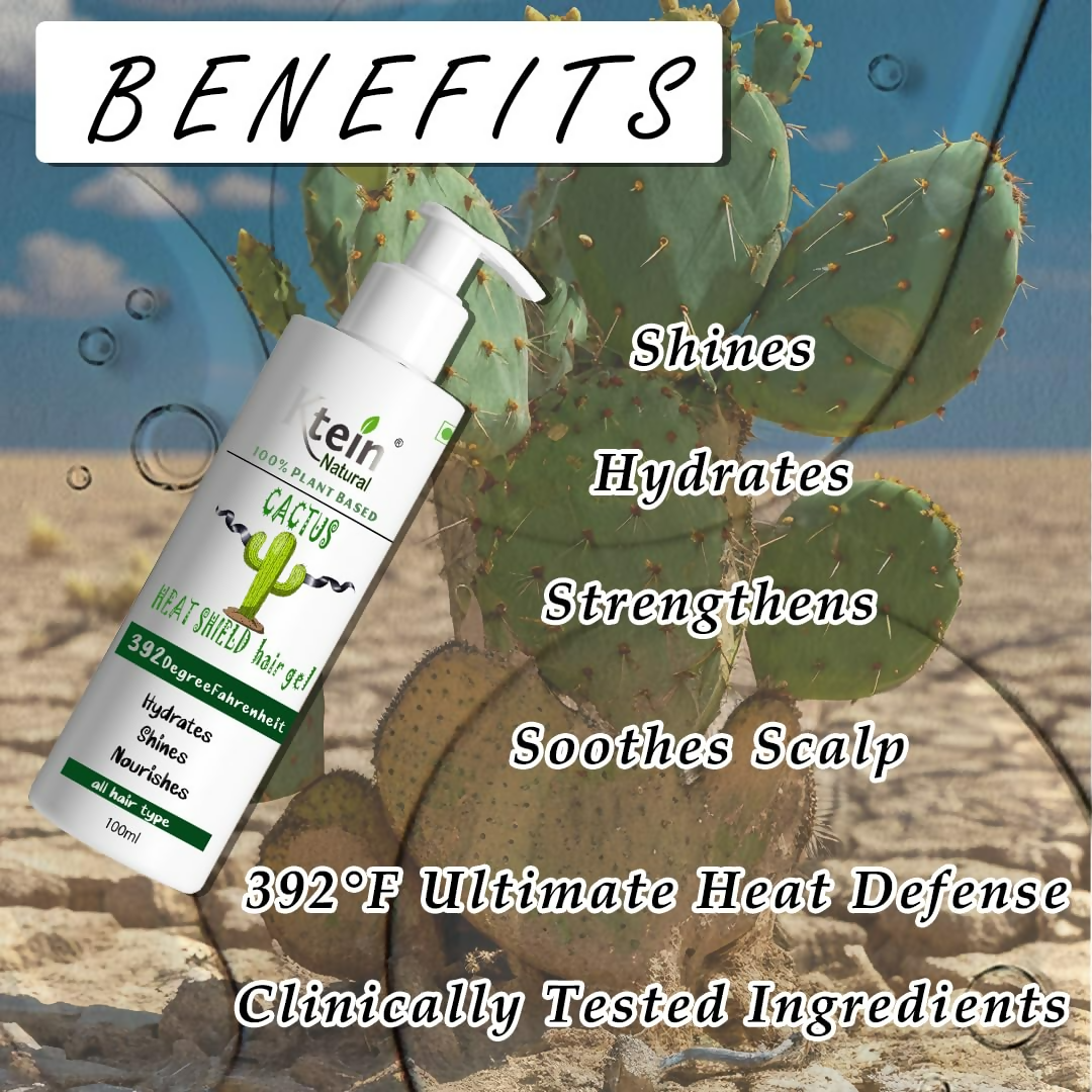 Ktein Cactus Heat Gel: 392°F Ultimate Heat Defense & Luscious Hair | Grocsy