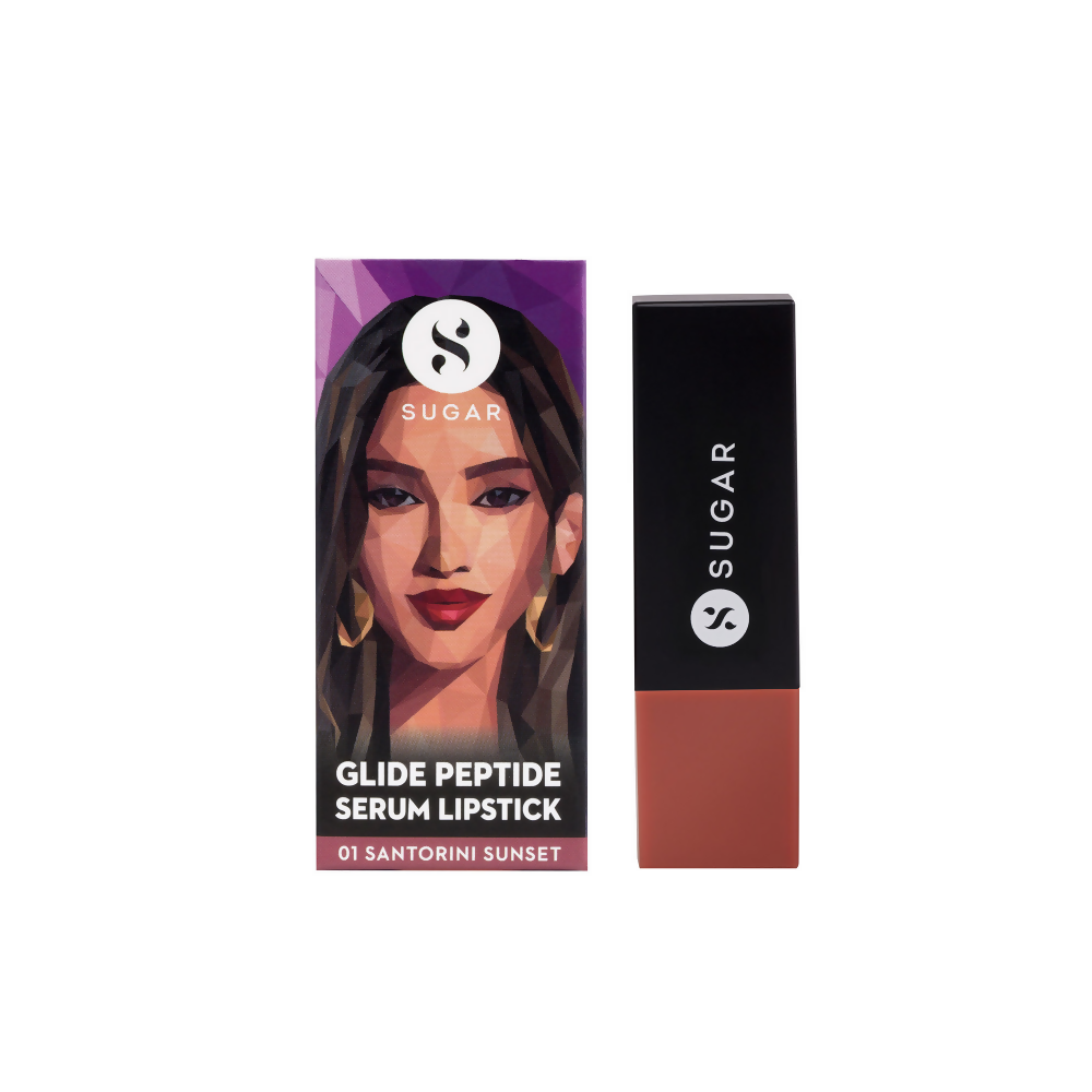 SUGAR Glide Peptide Serum Lipstick with Vitamin E - 01 Santorini Sunset | Grocsy