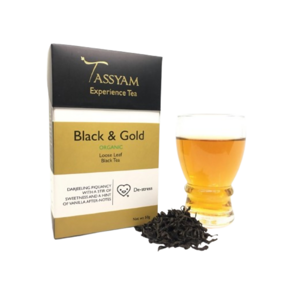 Tassyam Organics Black & Gold Tea | Grocsy