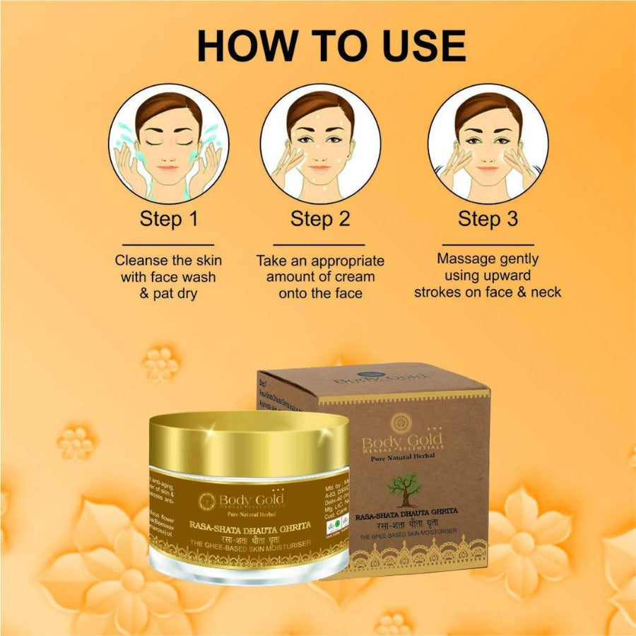 Body Gold Rasa-Shata Dhauta Ghrita | Grocsy