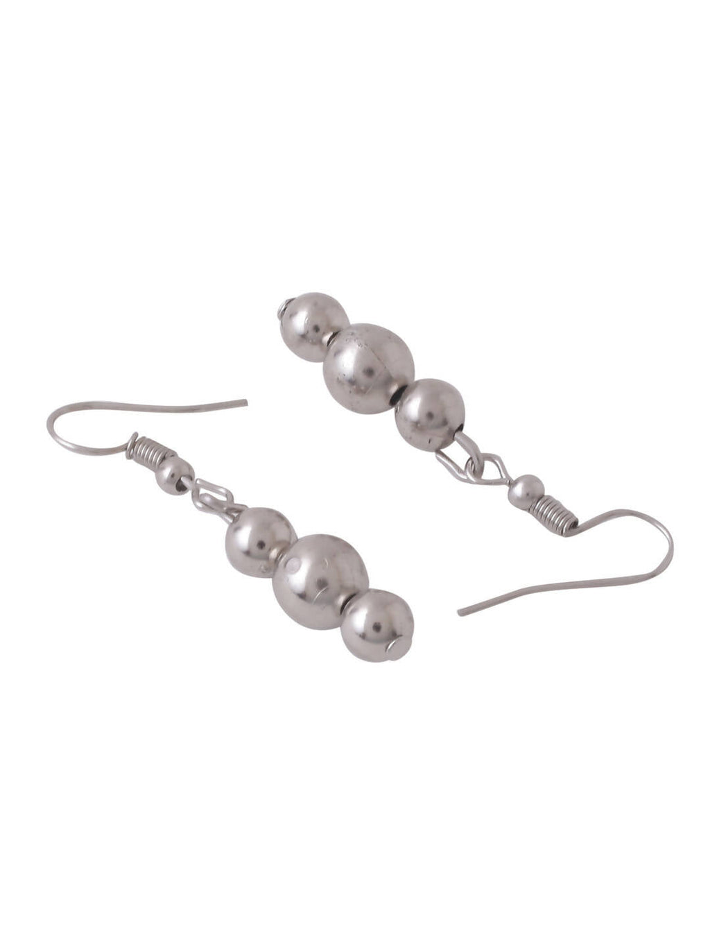 NVR Women Silver Toned Oxidised Jewellery Set | Grocsy